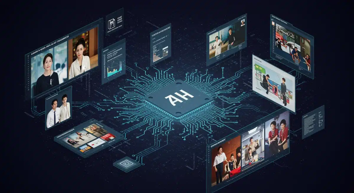 AI analyzing script elements and audience data for Asian drama narratives