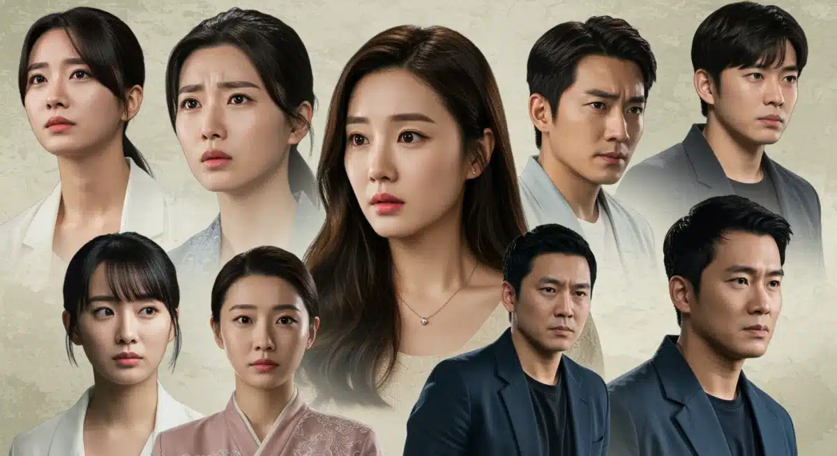 Collage of diverse Asian drama actors showing emotional range
