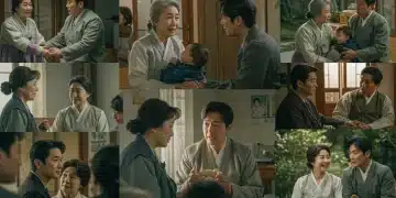 Collage of diverse Asian drama scenes showing elders with families, representing respect and changing dynamics.