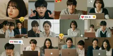 Collage of classic K-Drama scenes and fans re-watching with positive reviews