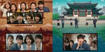 Two sides of K-drama reviews: fans cheering and critics pondering, reflecting polarized opinions.