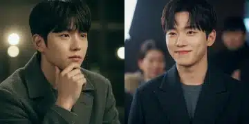 Two K-drama actors, transitioning from child stars to leading men, looking confident and mature