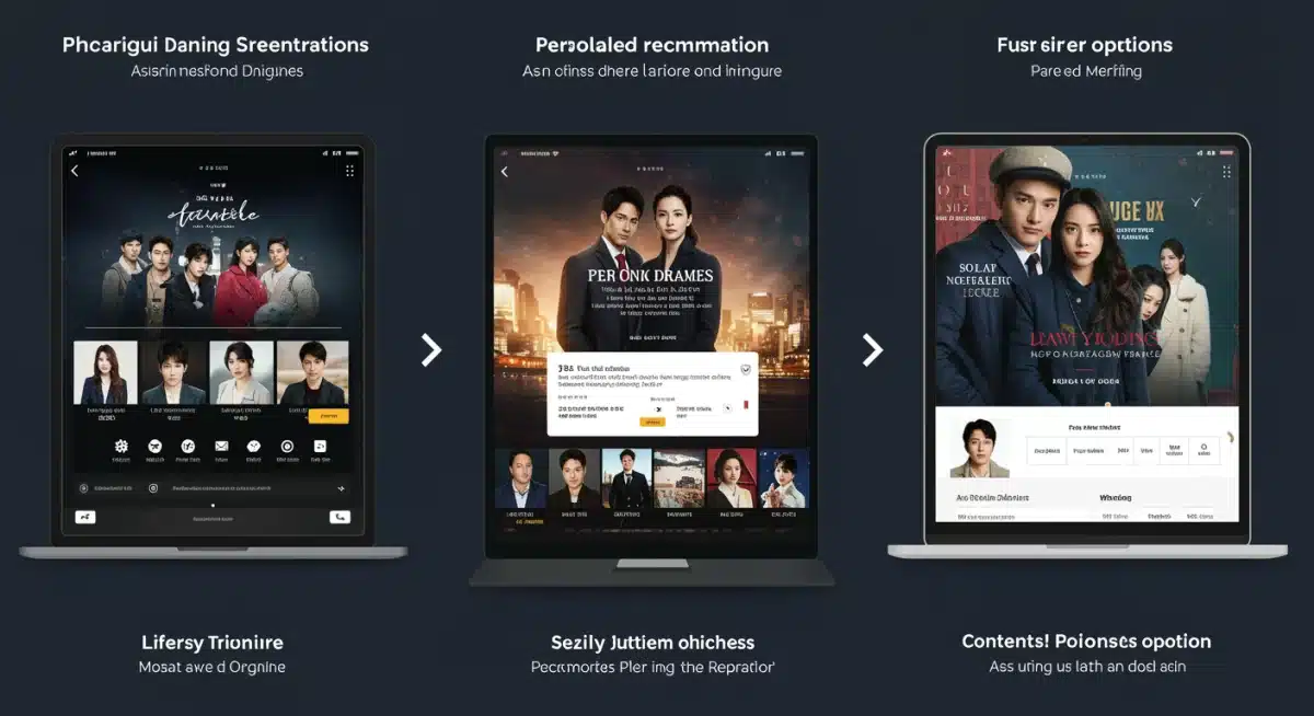 Comparison of user interfaces for new Asian drama streaming platforms