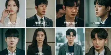 Collage of seven diverse K-drama posters from late 2024, highlighting unique themes and characters.