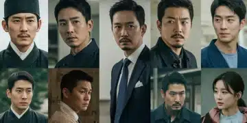 Five versatile Asian drama actors showcasing their diverse roles in various genres from 2024, highlighting their adaptability and talent.