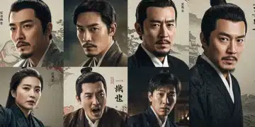 Six iconic veteran Asian drama actors in dynamic poses, representing their enduring stardom in 2024
