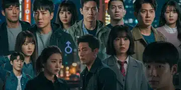 Diverse Asian drama characters challenging traditional gender roles, vibrant and modern