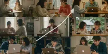 Diverse American fans watching J-Dramas on various devices, illustrating a 15% increase in engagement.