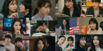 Asian drama tropes influencing American pop culture, with vibrant scenes